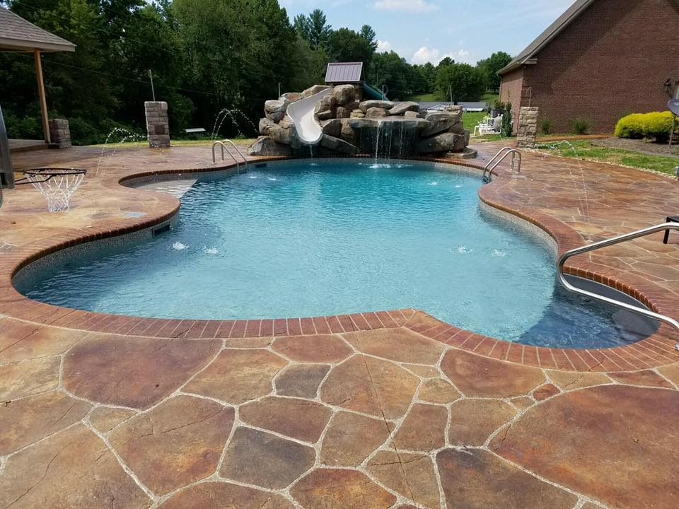 Design of an outdoor pool for Kentucky South Central Pools LLC Mt. Vernon KY